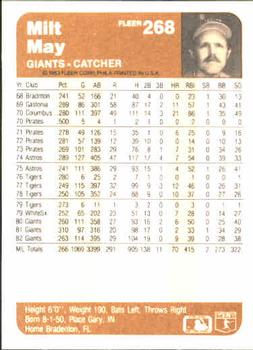 Milt May  baseball card collectible - Main Image 2