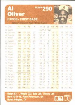 Al Oliver  baseball card collectible - Main Image 2