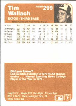 Tim Wallach  baseball card collectible - Main Image 2