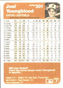 Joel Youngblood  baseball card collectible - Main Image 2