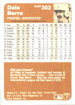 Dale Berra  baseball card collectible - Main Image 2