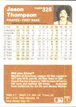 Jason Thompson  baseball card collectible - Main Image 2