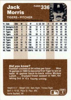 Jack Morris  baseball card collectible - Main Image 2