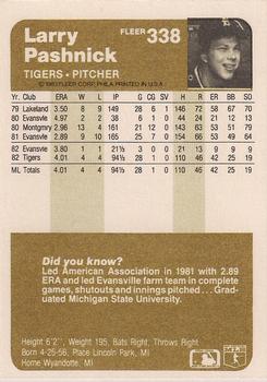 Larry Pashnick  baseball card collectible - Main Image 2