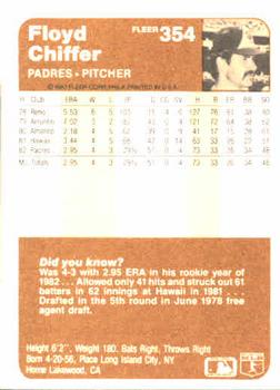 Floyd Chiffer  baseball card collectible - Main Image 2