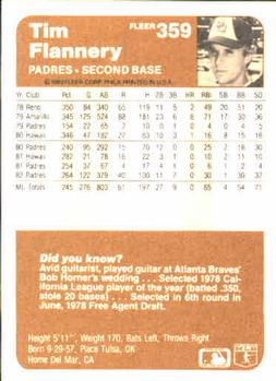 Tim Flannery  baseball card collectible - Main Image 2