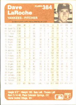 Dave LaRoche  baseball card collectible - Main Image 2