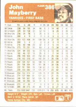 John Mayberry  baseball card collectible - Main Image 2