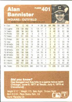 Alan Bannister  baseball card collectible - Main Image 2