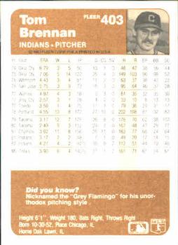 Tom Brennan  baseball card collectible - Main Image 2