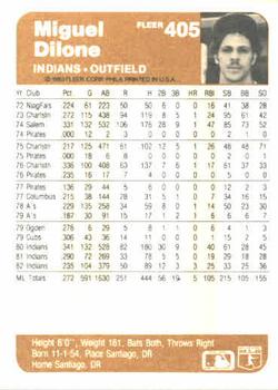 Miguel Dilone  baseball card collectible - Main Image 2