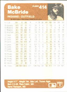 Bake McBride  baseball card collectible - Main Image 2