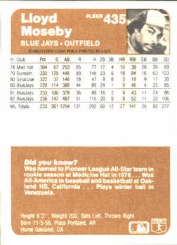 Lloyd Moseby  baseball card collectible - Main Image 2