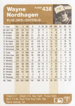 Wayne Nordhagen  baseball card collectible - Main Image 2