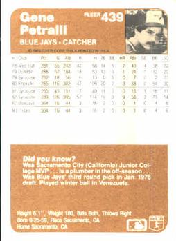 Gene Petralli  baseball card collectible - Main Image 2