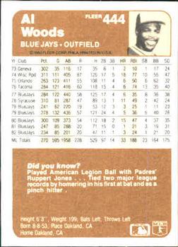 Al Woods  baseball card collectible - Main Image 2