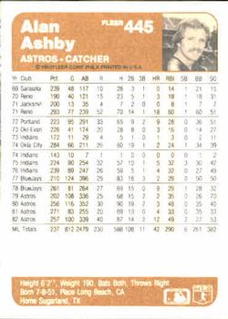 Alan Ashby  baseball card collectible - Main Image 2