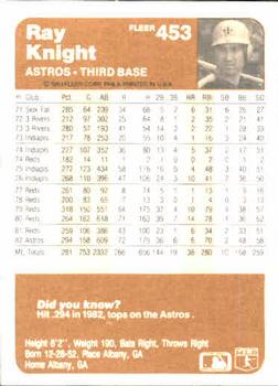 Ray Knight  baseball card collectible - Main Image 2