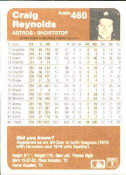 Craig Reynolds  baseball card collectible - Main Image 2