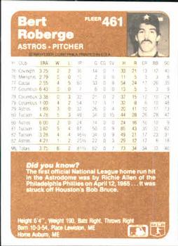 Bert Roberge  baseball card collectible - Main Image 2