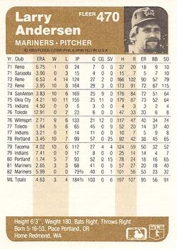 Larry Andersen  baseball card collectible - Main Image 2