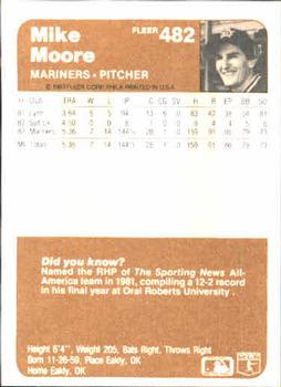 Mike Moore  baseball card collectible - Main Image 2