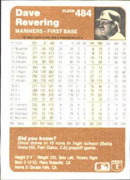 Dave Revering  baseball card collectible - Main Image 2