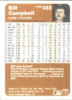 Bill Campbell  baseball card collectible - Main Image 2