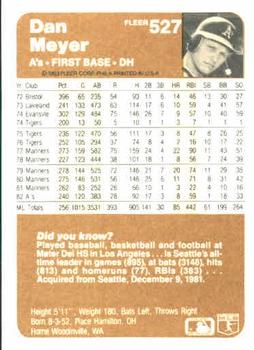 Dan Meyer  baseball card collectible - Main Image 2