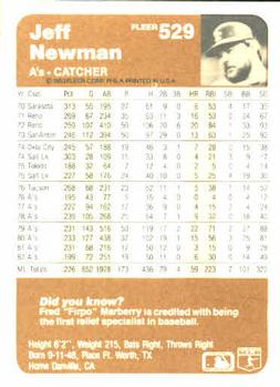 Jeff Newman  baseball card collectible - Main Image 2