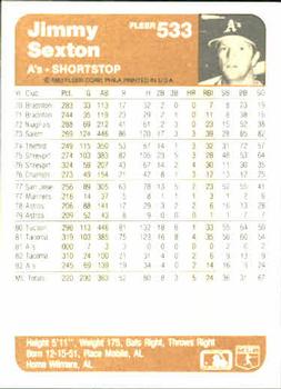 Jimmy Sexton  baseball card collectible - Main Image 2