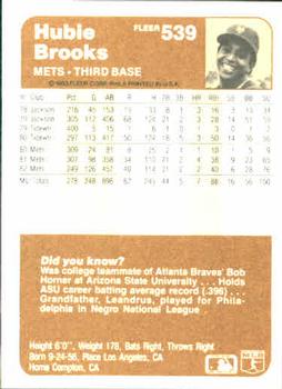 Hubie Brooks  baseball card collectible - Main Image 2