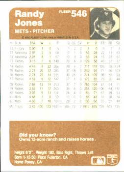 Randy Jones  baseball card collectible - Main Image 2