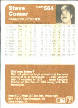 Steve Comer  baseball card collectible - Main Image 2