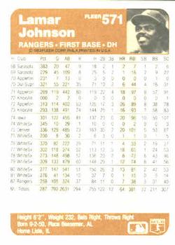 Lamar Johnson  baseball card collectible - Main Image 2