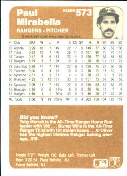 Paul Mirabella  baseball card collectible - Main Image 2