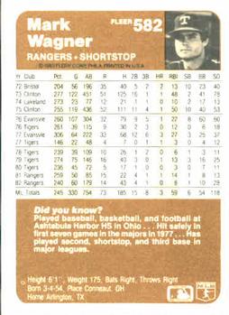 Mark Wagner  baseball card collectible - Main Image 2