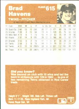 Brad Havens  baseball card collectible - Main Image 2