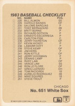 Checklist: Dodgers / White Sox  baseball card collectible - Main Image 2