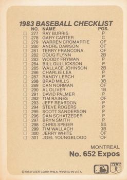 Checklist: Giants / Expos  baseball card collectible - Main Image 2