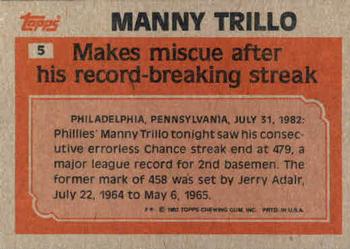 Manny Trillo  baseball card collectible - Main Image 2