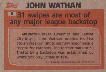 John Wathan  baseball card collectible - Main Image 2
