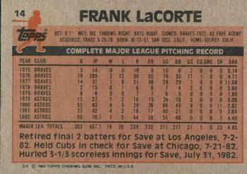 Frank LaCorte  baseball card collectible - Main Image 2