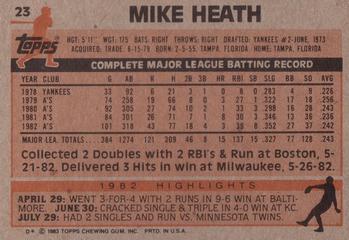 Mike Heath  baseball card collectible - Main Image 2