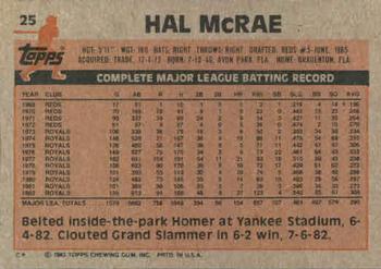 Hal McRae  baseball card collectible - Main Image 2