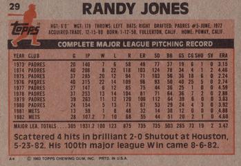 Randy Jones  baseball card collectible - Main Image 2