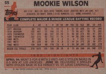 Mookie Wilson  baseball card collectible - Main Image 2