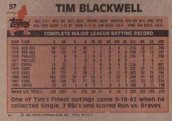 Tim Blackwell  baseball card collectible - Main Image 2
