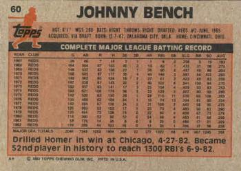 Johnny Bench  baseball card collectible - Main Image 2