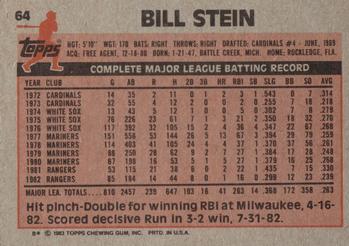 Bill Stein  baseball card collectible - Main Image 2